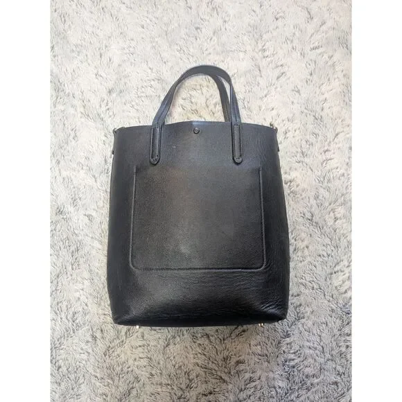 Kate Spade Black Purse Suzy North South Tote Medium Leather Crossbody - Picture 3 of 9